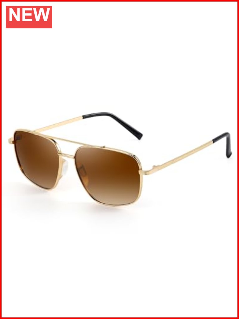 Polarized Aviator Sunglasses Women Men Tangle Free Uv400 Gold Frame